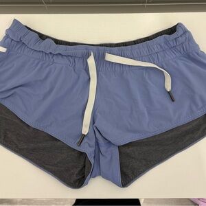 lululemon athletica Blue and Gray Reversible Athletic Shorts
